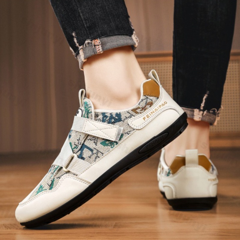 Ethnic Fashion Trends 2025 - สไตล์ชาติพันธุ์ลวงตาผ้าใบกีฬาลําลองสําหรับชาย 2025 ฤดูใบไม้ผลิใหม่สบายBreathableรองเท้าแฟชั่นแนวโน้มรองเท้าผ้าใบคุณภาพสูง