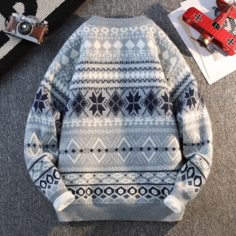 เสื้อสเวตเตอร์ผู้ชาย แขนยาว คอ - Ethnic Fashion Men บทวิจารณ์และราคา