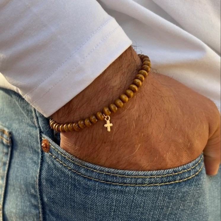 สร้อยข้อมือลูกปัดไม้สำหรับผู้ช - Ethnic Wear Men'S Fashion บทวิจารณ์และราคา