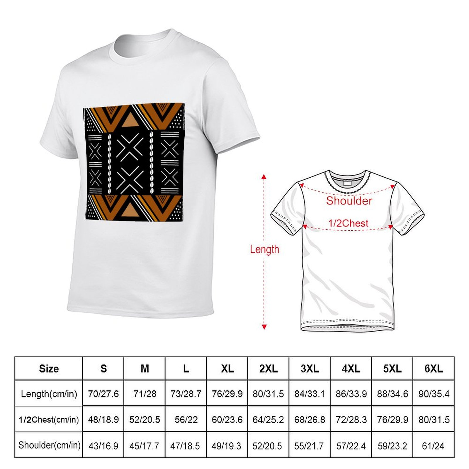 เสื้อยืดลายผ้าโบทากันแอฟริกัน  - Mudcloth Print Top บทวิจารณ์และราคา
