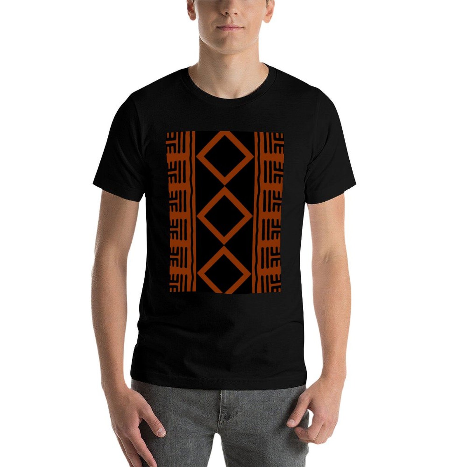 เสื้อยืดผ้าดินแอฟริกันสีสนิม ค - Mudcloth Print Top บทวิจารณ์และราคา
