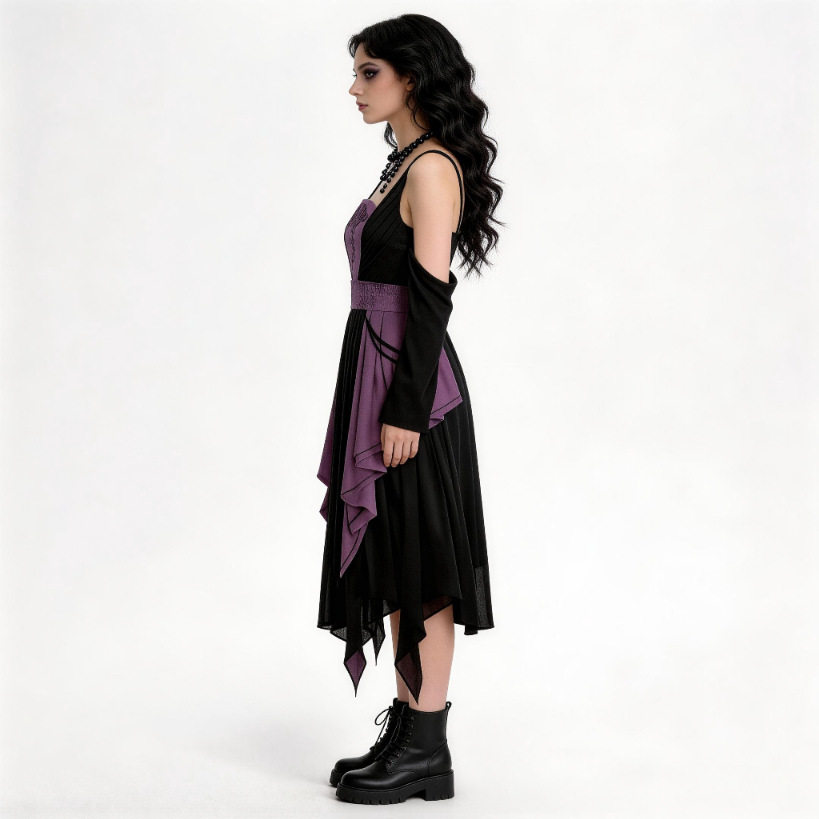 ชุดแม่มดสไตล์โกธิค กระโปรงสำหร - Ethnic Fashion Dress บทวิจารณ์และราคา