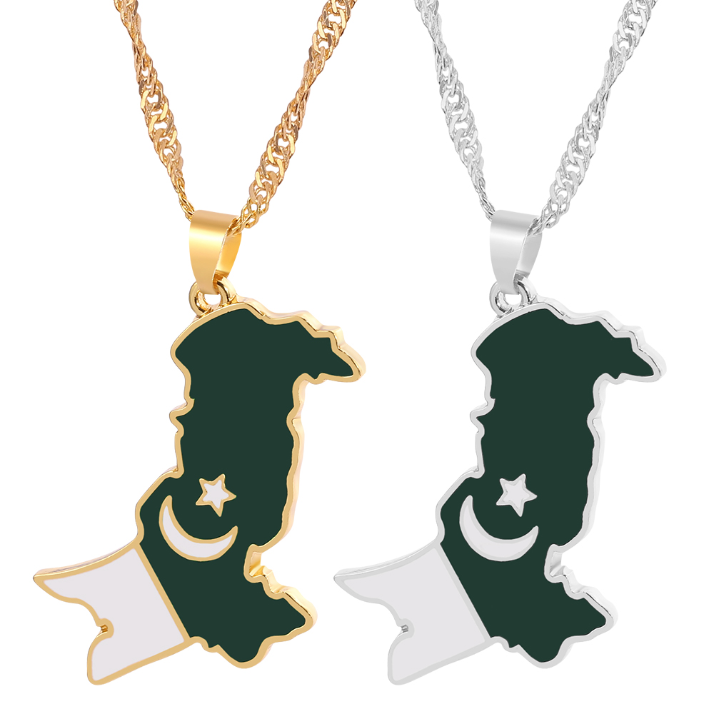 สร้อยคอจี้แผนที่ธงชาติปากีสถาน - Ethnic Fashion Pakistan บทวิจารณ์และราคา