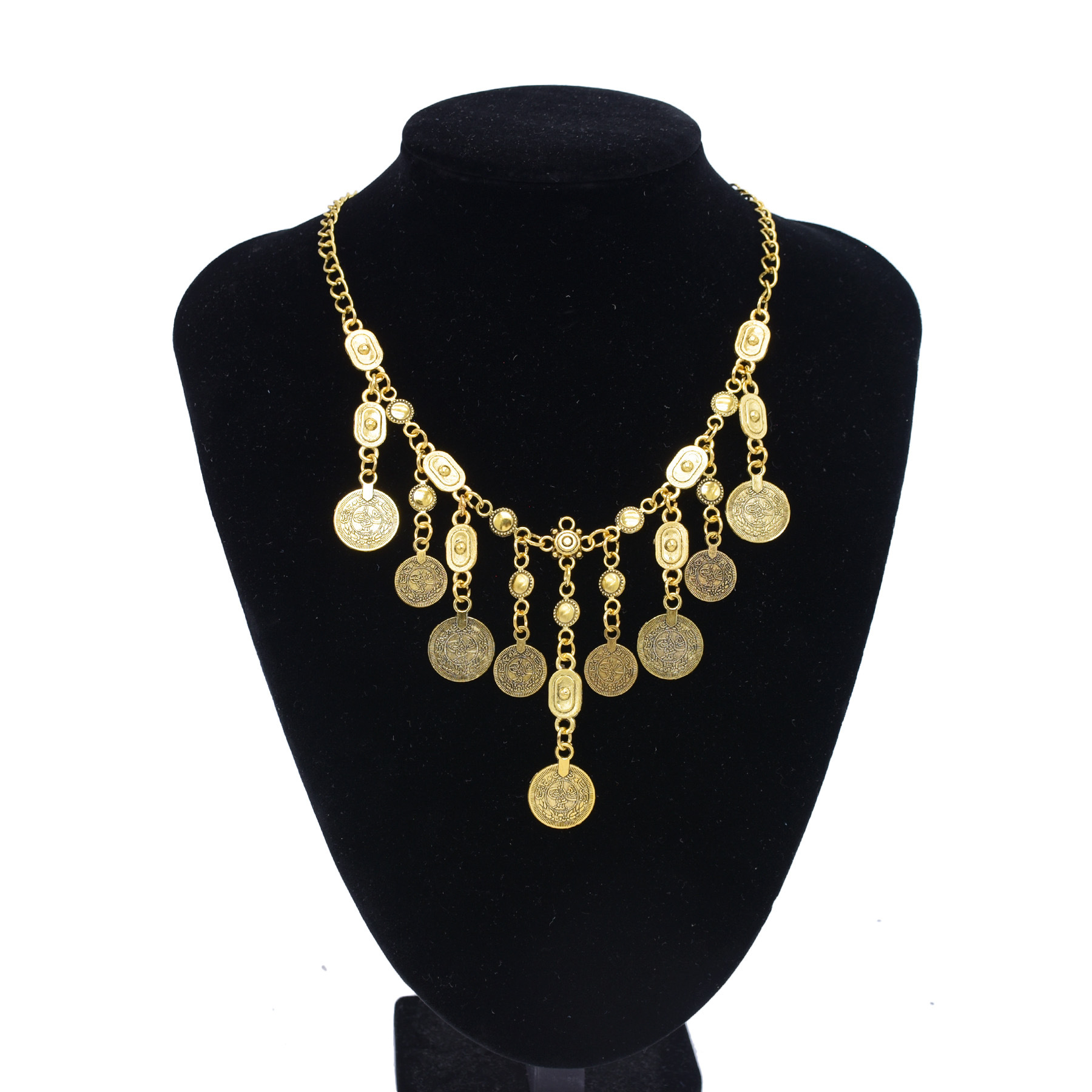 สร้อยคอจี้เหรียญโบราณแบบดั้งเด - Ethnic Fashion Pakistan บทวิจารณ์และราคา