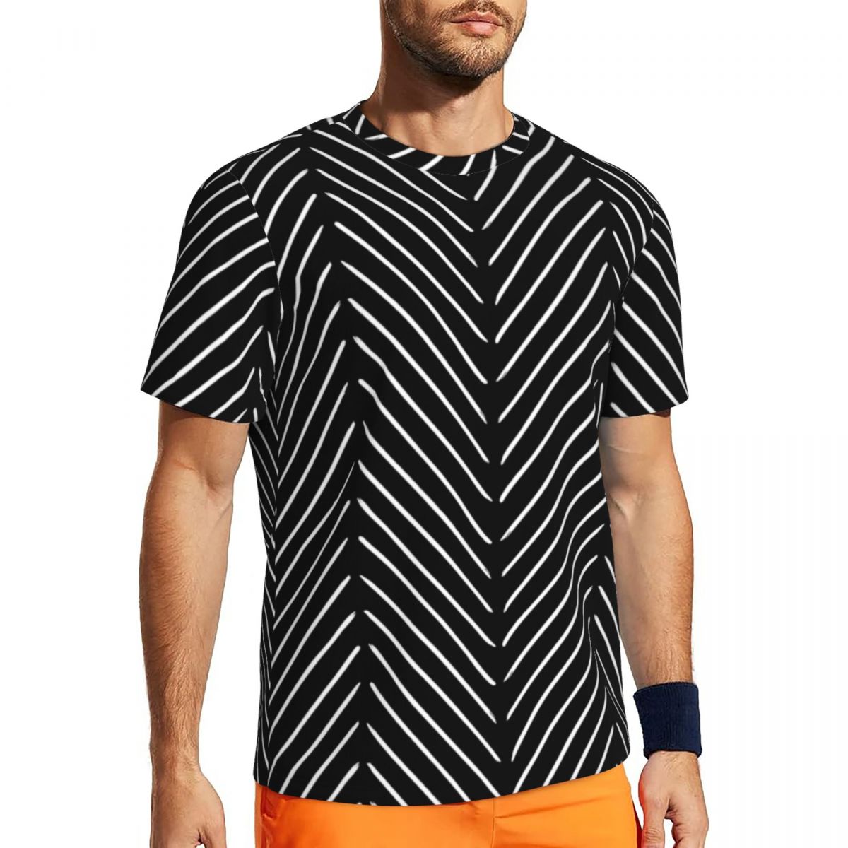 Sportswear T-Shirt Male Retro  - Mudcloth Print Top บทวิจารณ์และราคา