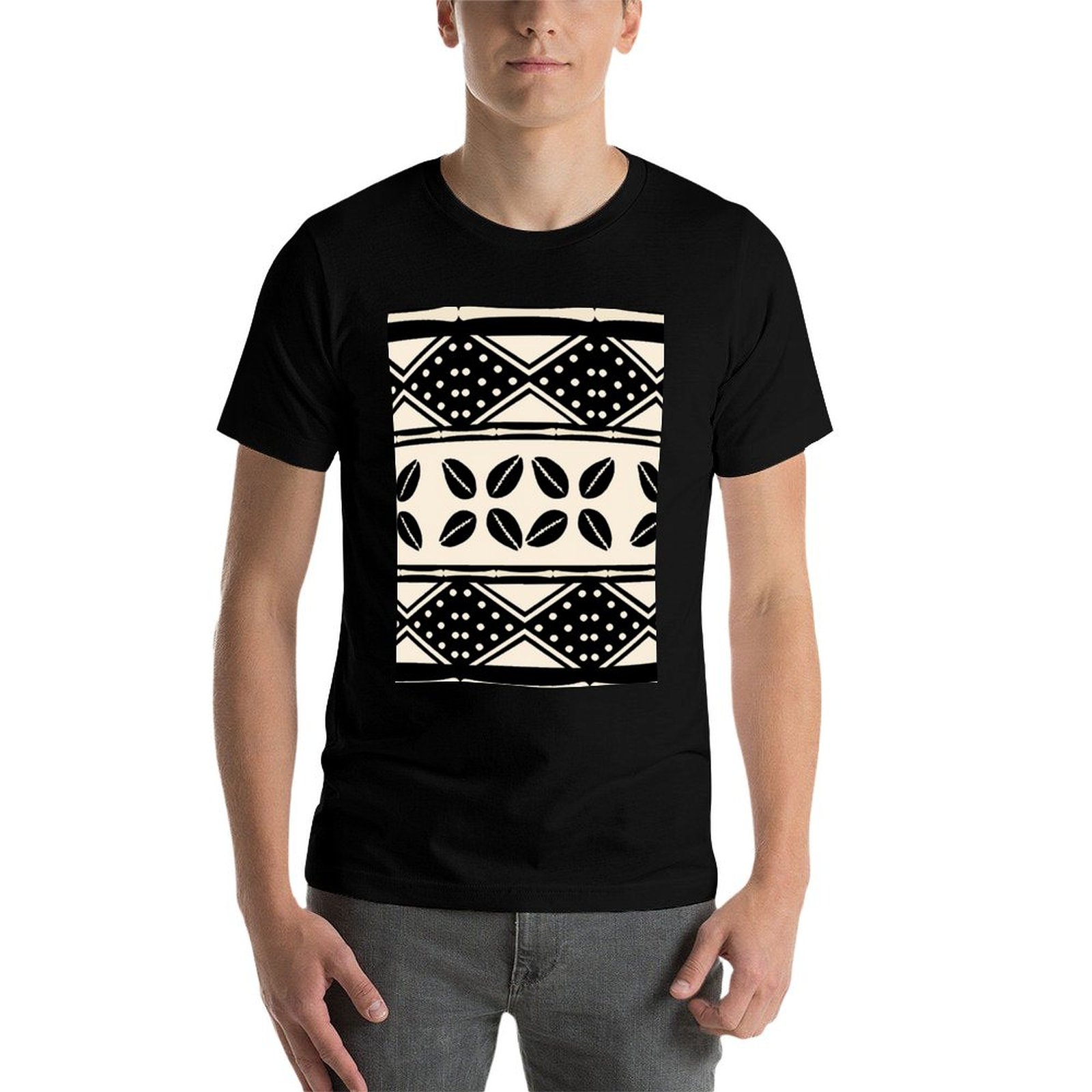 เสื้อยืดลายผ้าโคลนแอฟริกันแบบน - Mudcloth Print Top บทวิจารณ์และราคา