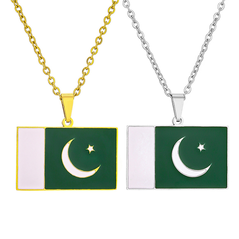 ปากีสถาน National Flag จี้สร้อ - Ethnic Fashion Pakistan บทวิจารณ์และราคา