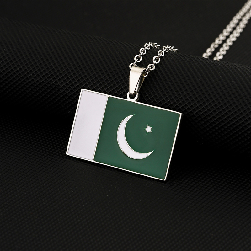 ปากีสถาน National Flag จี้สร้อ - Ethnic Fashion Pakistan บทวิจารณ์และราคา