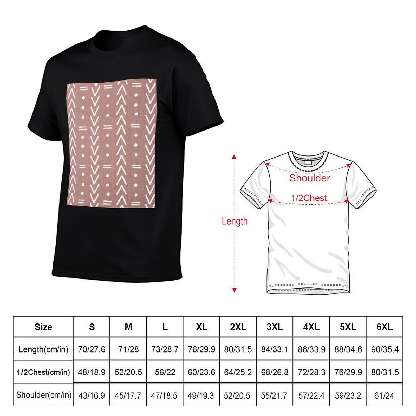 เสื้อยืดลายเรขาคณิตสีขาวบนพื้น - Mudcloth Print Top บทวิจารณ์และราคา