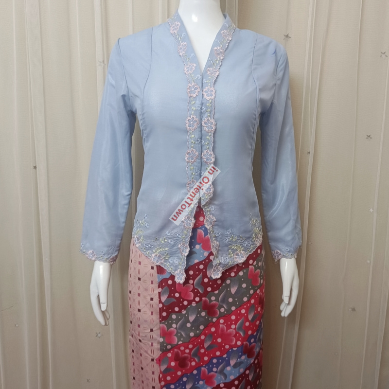 เสื้อปักลายลูกไม้สีฟ้าชมพูของป - Thai Silk Blouse บทวิจารณ์และราคา