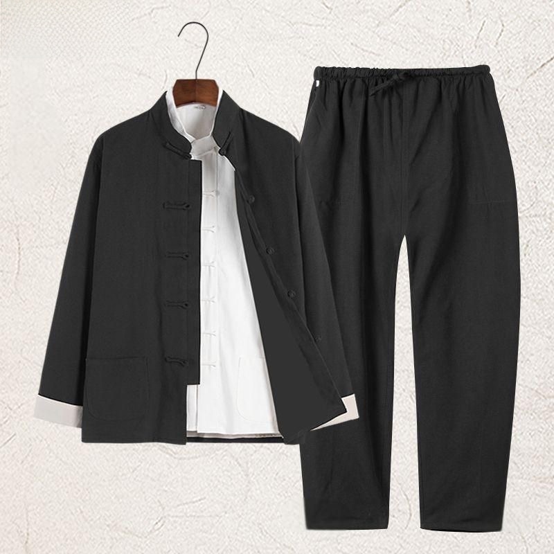 ชุดฮันฝูผ้าฝ้ายลินินสำหรับฤดูร - Ethnic Wear Men'S Fashion บทวิจารณ์และราคา