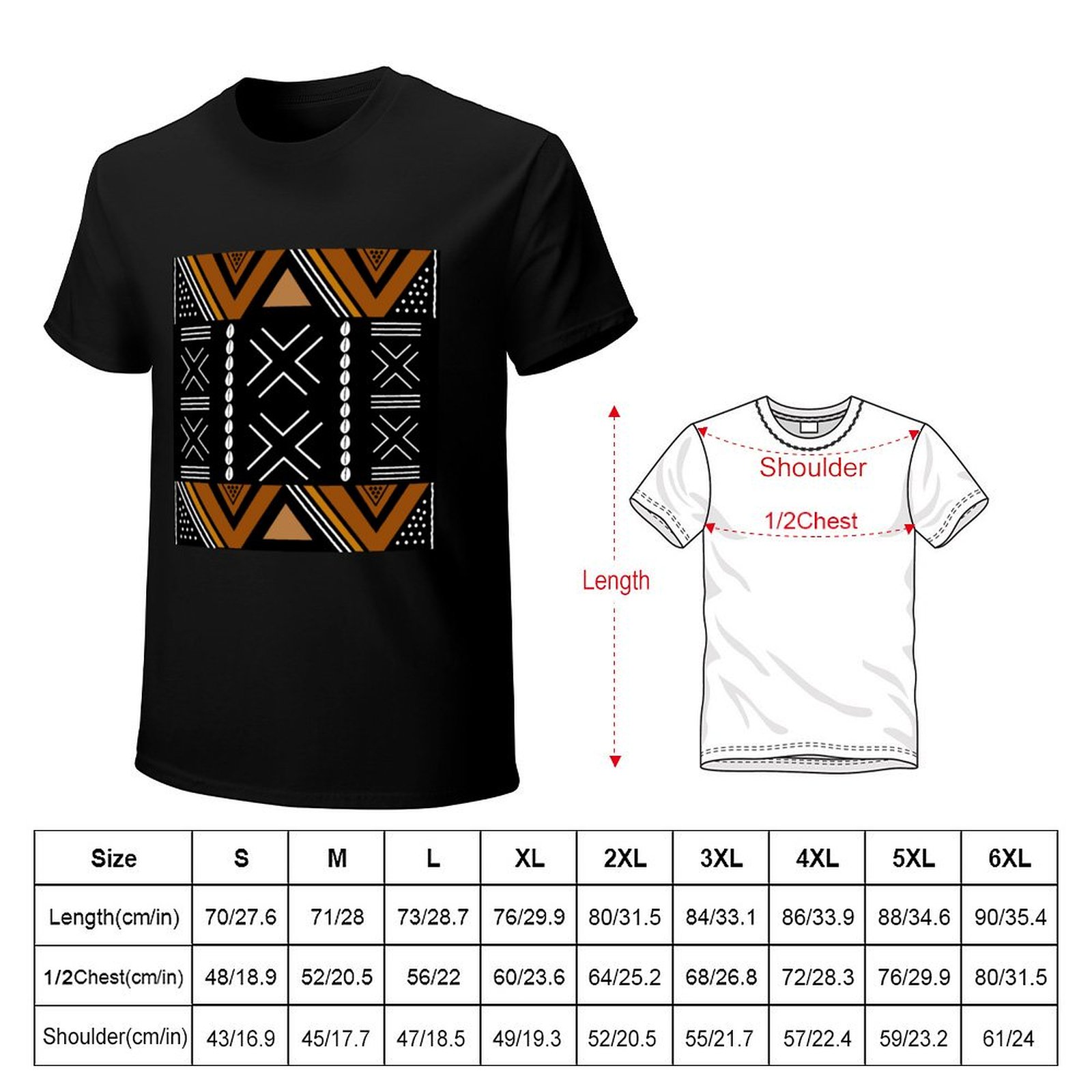 เสื้อยืดลายผ้าโบทากันแอฟริกัน  - Mudcloth Print Top บทวิจารณ์และราคา