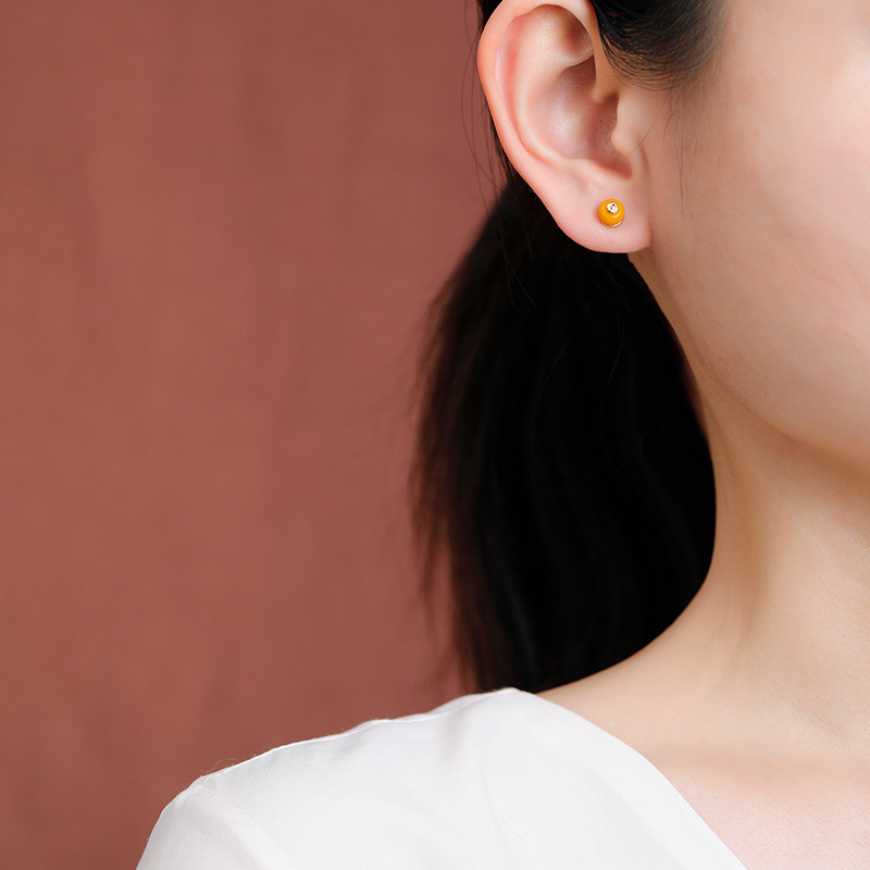 ต่างหูเงินแท้ S925 รูปเหรียญกล - Ethnic Fashion Co In บทวิจารณ์และราคา