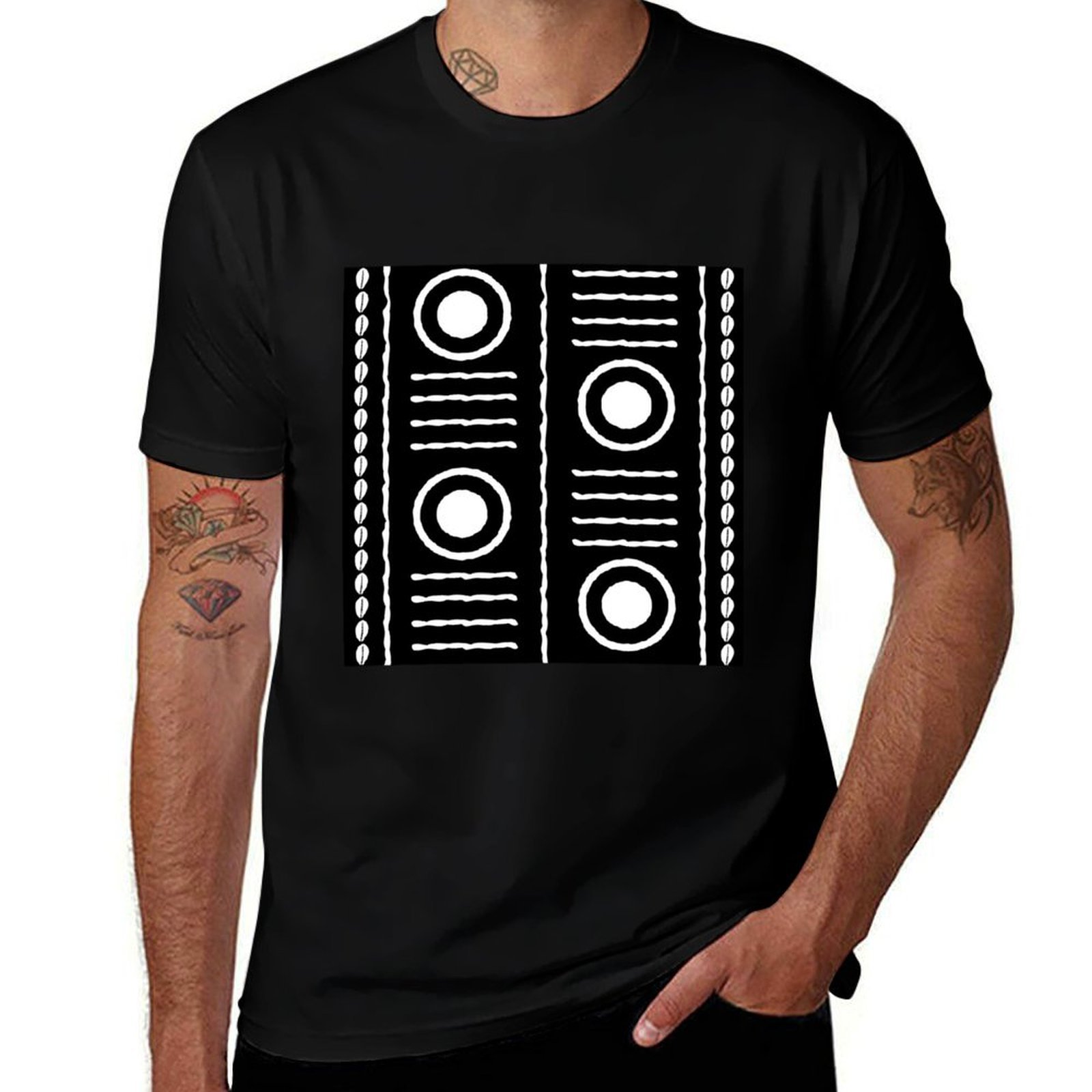 เสื้อยืดลายผ้าโคลนแอฟริกันแบบด - Mudcloth Print Top บทวิจารณ์และราคา